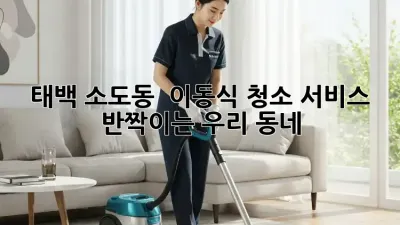 태백 소도동 🏡 이동식 청소 서비스, ✨ 반짝이는 우리 동네!